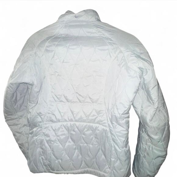 Nike Women’s Quilted Puffer Jacket – White Lightweight Zip-Up (Size S) - Picture 3 of 5